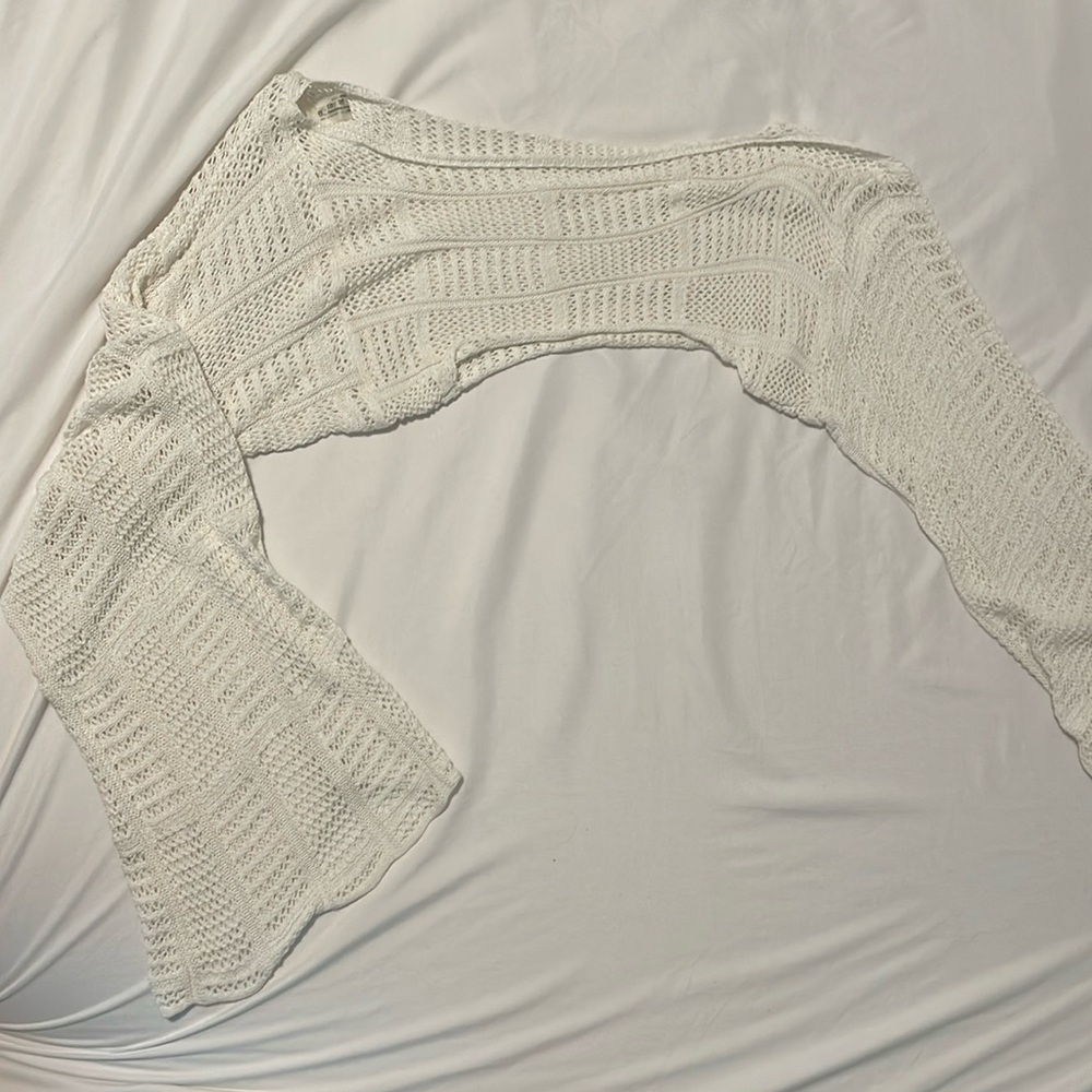 Off white never worn bikini top cover up